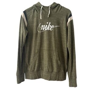 Nike Women’s Olive Green Hoodie Logo Sweatshirt